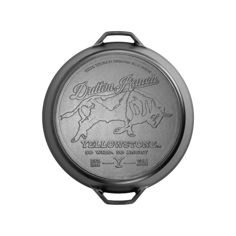 Yellowstone? 17 Inch Seasoned Cast Iron So Wild. So Angry Dual Handle Pan - Image 8