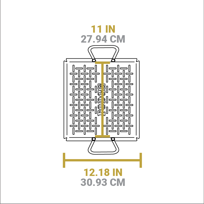 13 x 12 Inch Seasoned Carbon Steel Grilling Basket - Image 6
