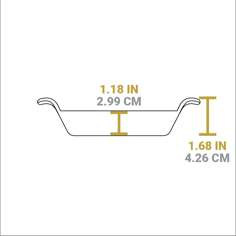 Heat-Treated 10 Ounce Rectangular Cast Iron Mini Server - Image 3