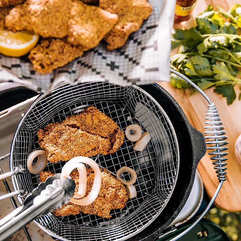 Seasoned Cast Iron Dutch Oven Frying Set - Image 3