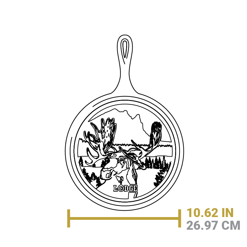 Wildlife Series? 10.5 Inch Cast Iron Moose Griddle? - Image 6