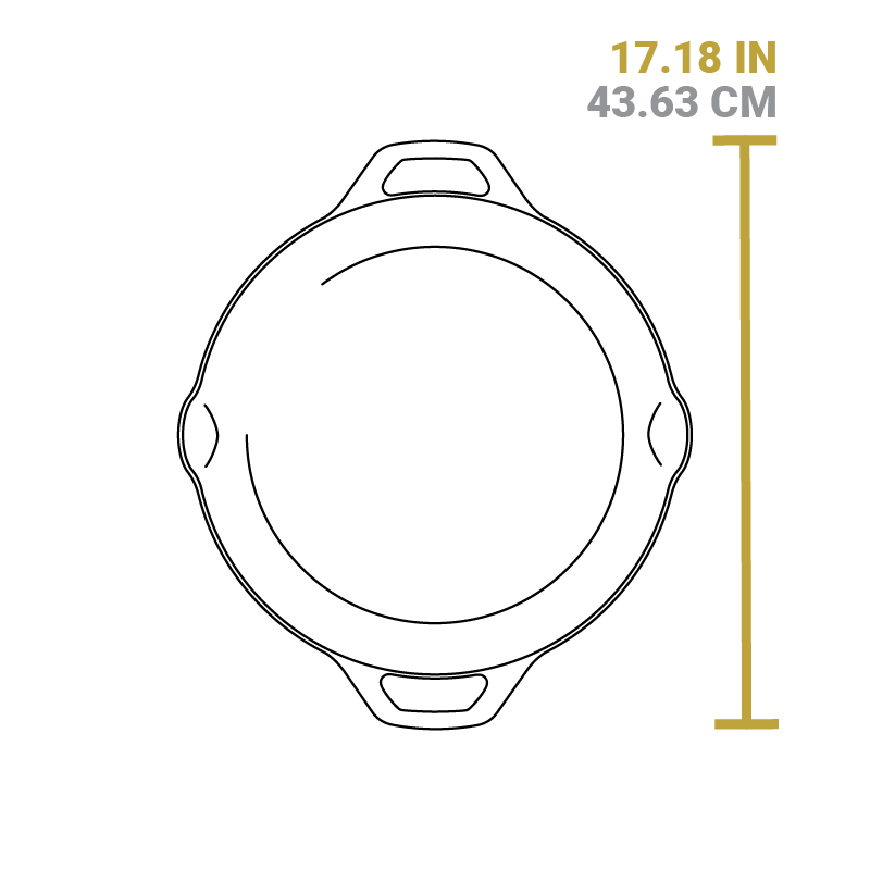 Chef Collection 14 Inch Dual Handle Skillet - Image 7