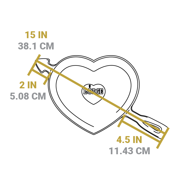 Seasoned Cast Iron Heart Skillet - Image 9