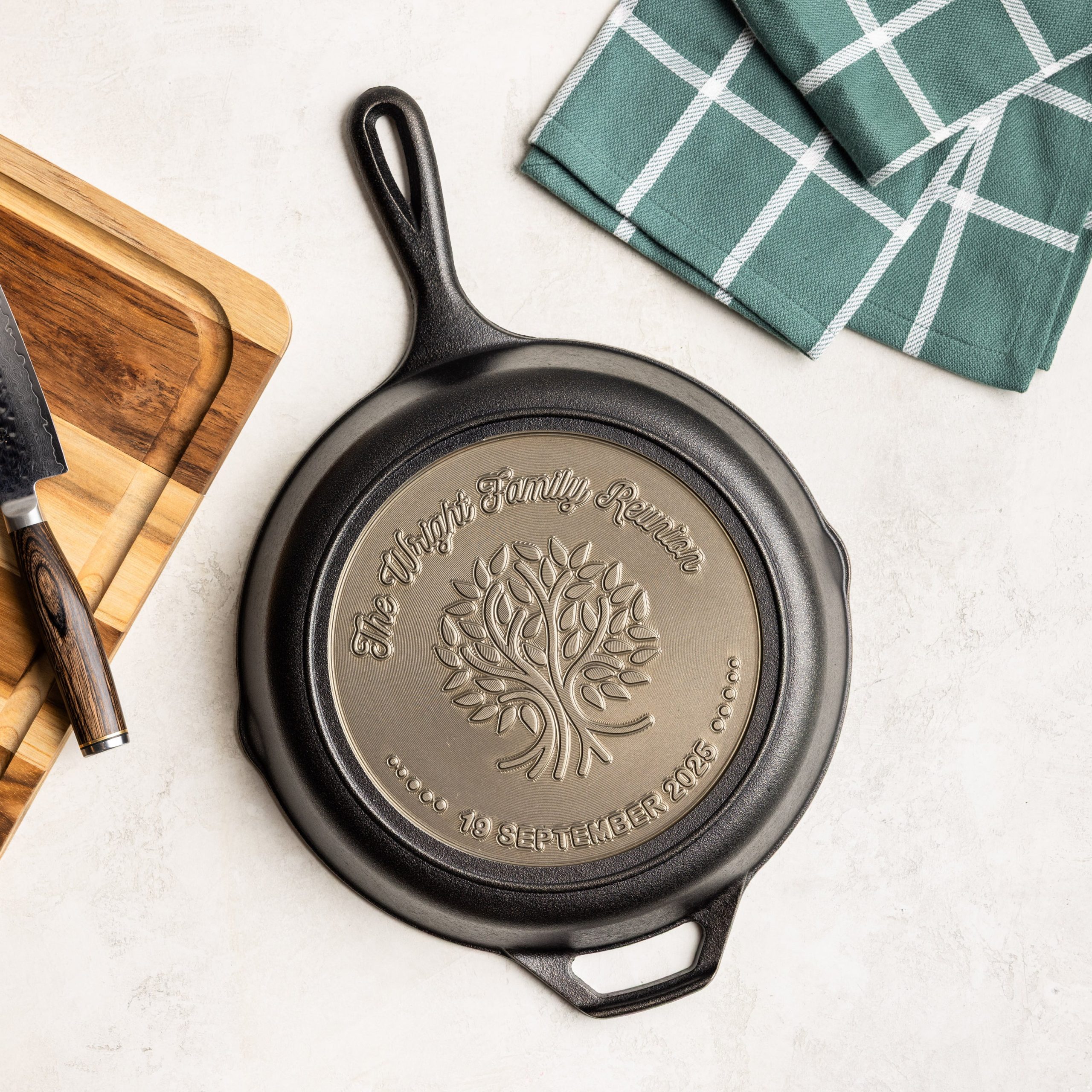Custom Engraved Tree Skillet - Image 8